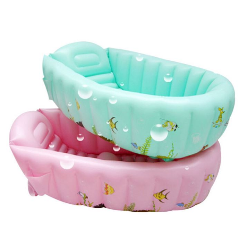 Inflatable bath for newborns Pink, 60 l