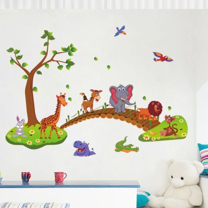 Interior sticker BRIDGE WITH ANIMALS