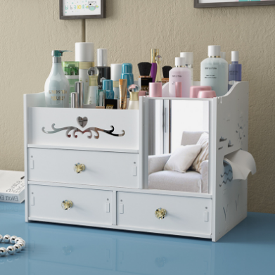 Tabletop chest of drawers "Heart" with mirror