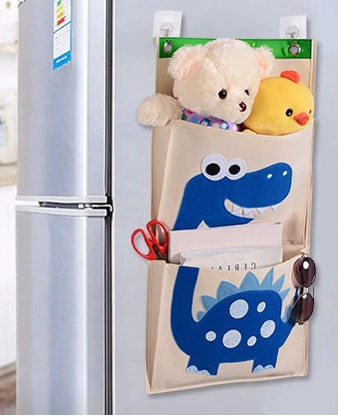 Hanging organizer with pockets "Blue dinosaur"