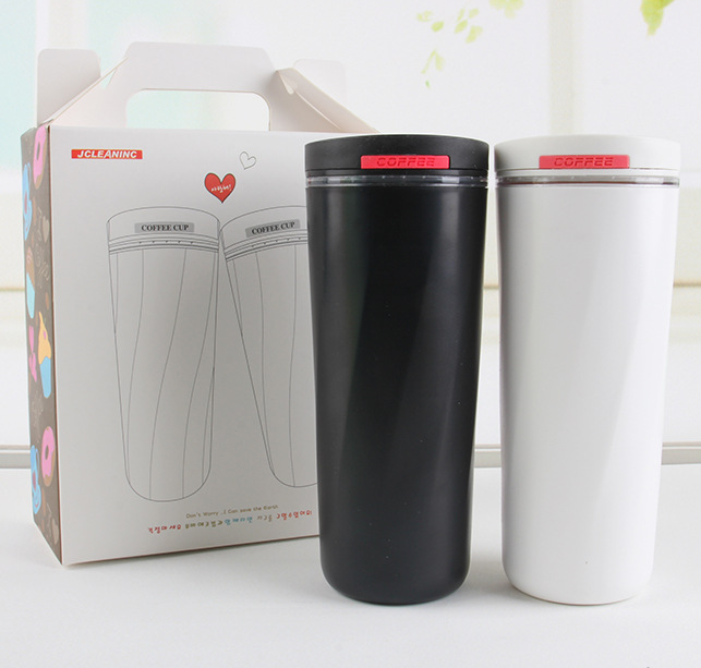 Set of glasses with covers "COOFFEE" 400 ml (2 pcs.)