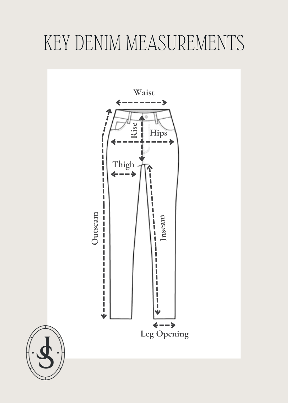 Key Denim Measurements