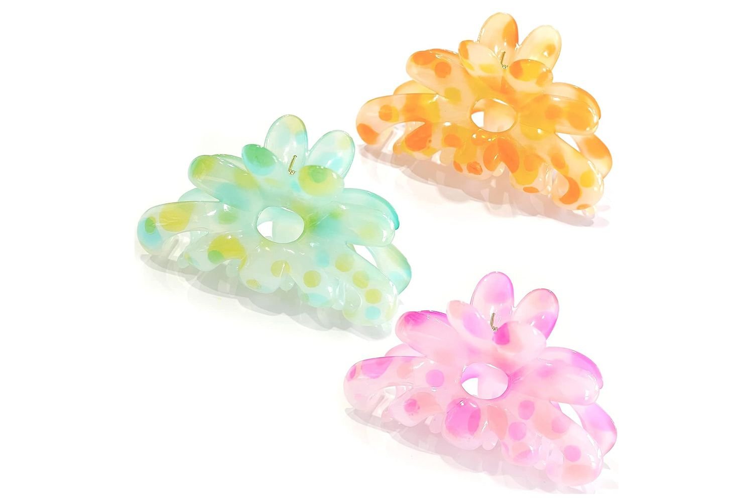 Amazon GQLV Big Hair Claw Clips-3PCS Cute Hair Clips 